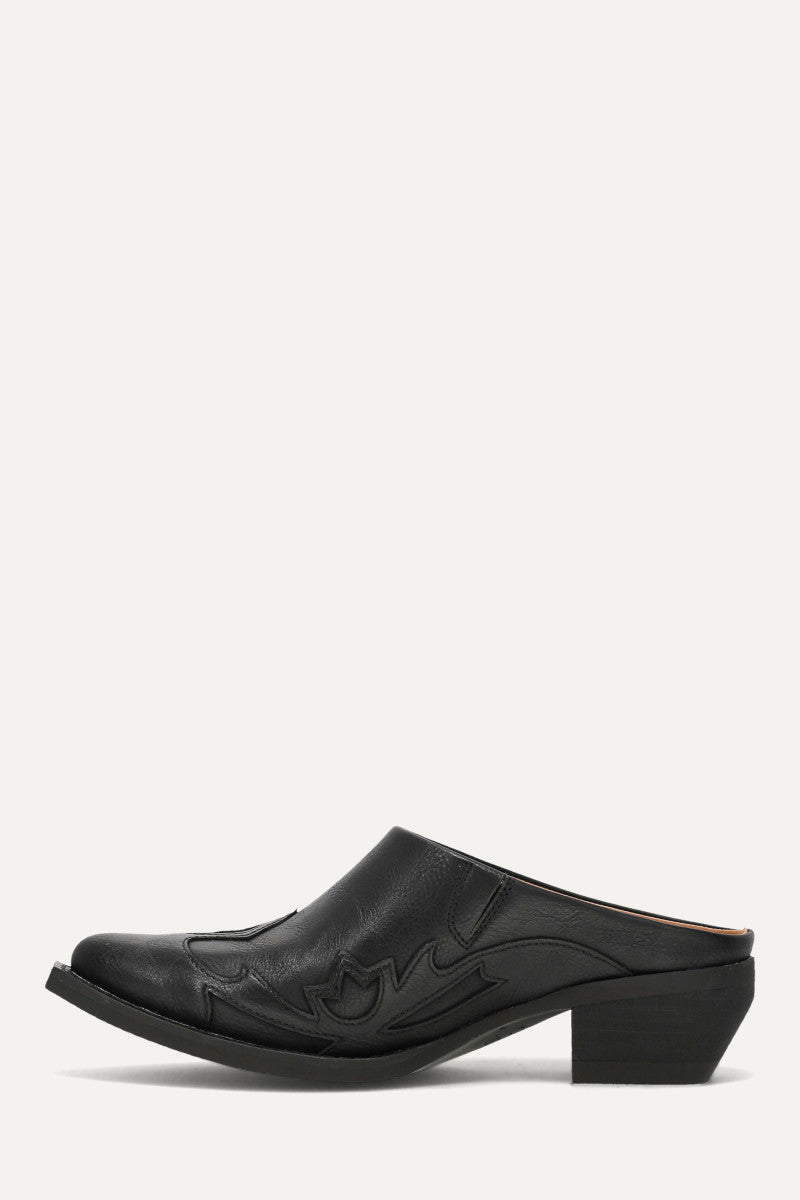 Irlene Mule - Black - Inside