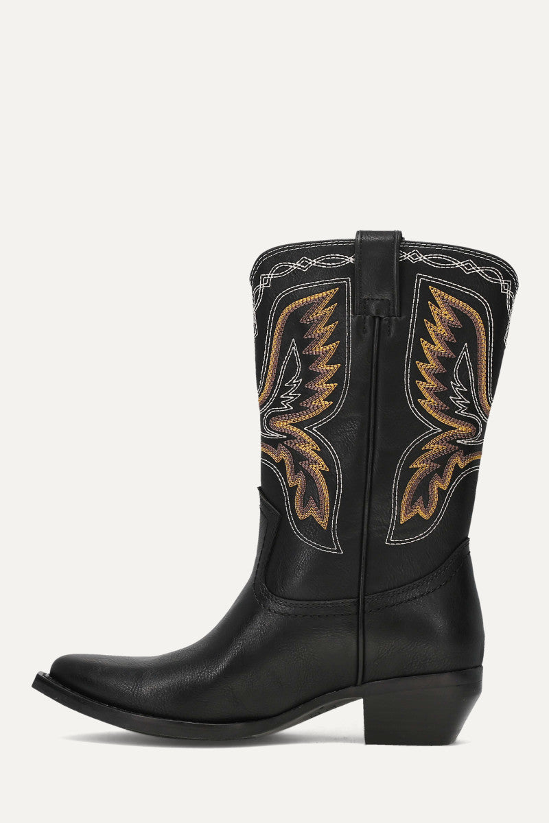 Irlene Short Deco Stitch - Black - Inside