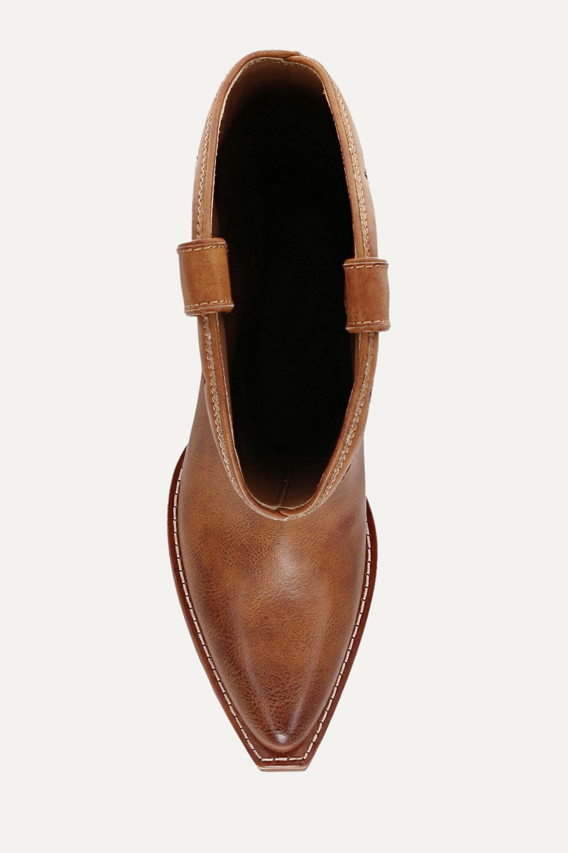 Irlene Tall Deco Stitch - Caramel - Top Down