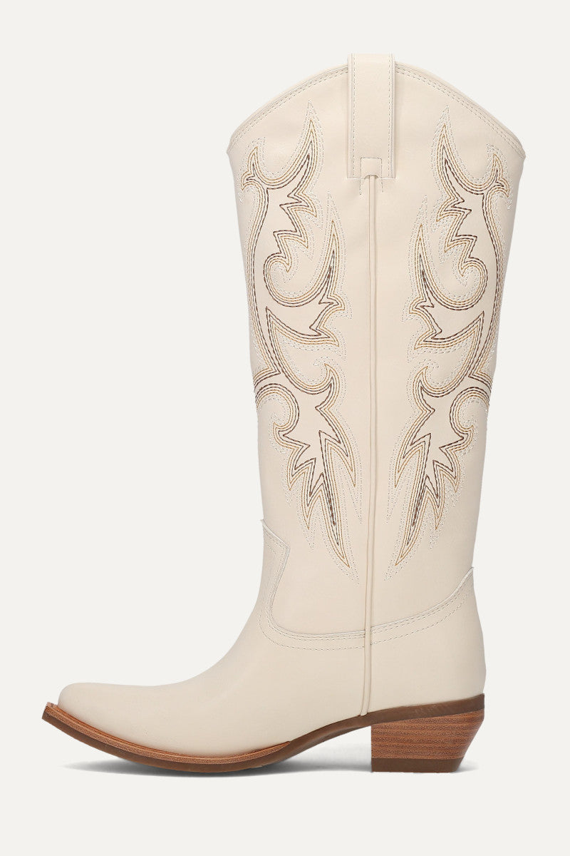 Irlene Tall Deco Stitch - Off White - Inside