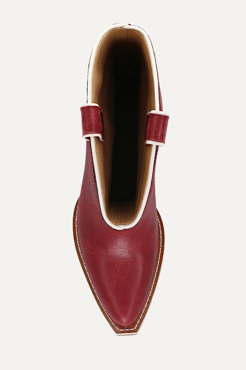 Irlene Tall Deco Stitch - Dark Cherry - Top Down