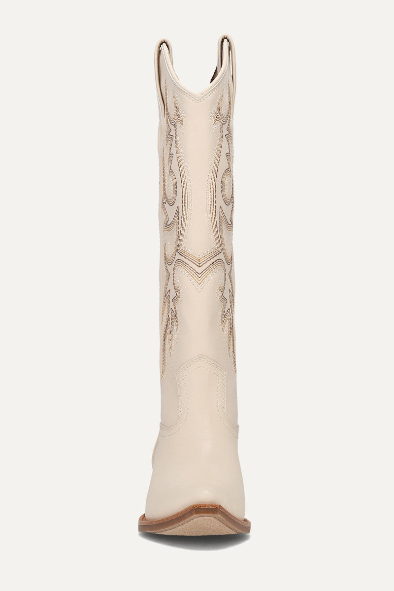 Irlene Tall Deco Stitch - Off White - Front