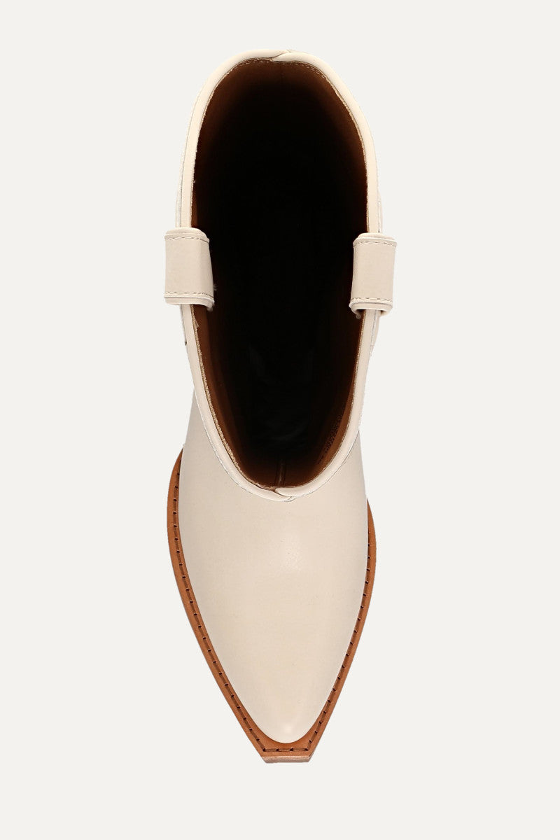 Irlene Tall Deco Stitch - Off White - Top Down