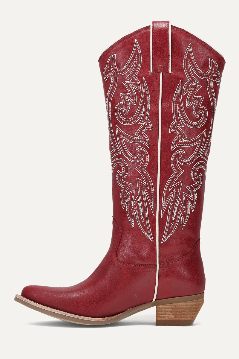 Irlene Tall Deco Stitch - Dark Cherry - Inside