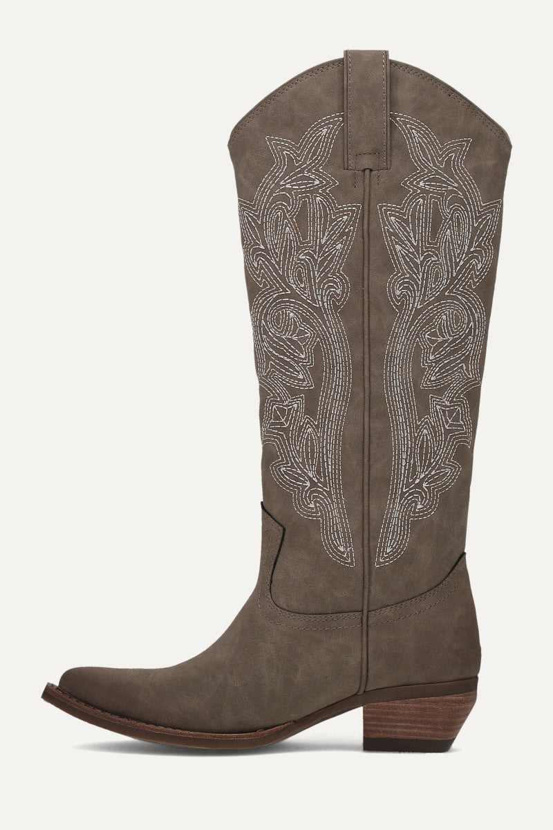 Irlene Tall Deco Stitch - Taupe - Inside