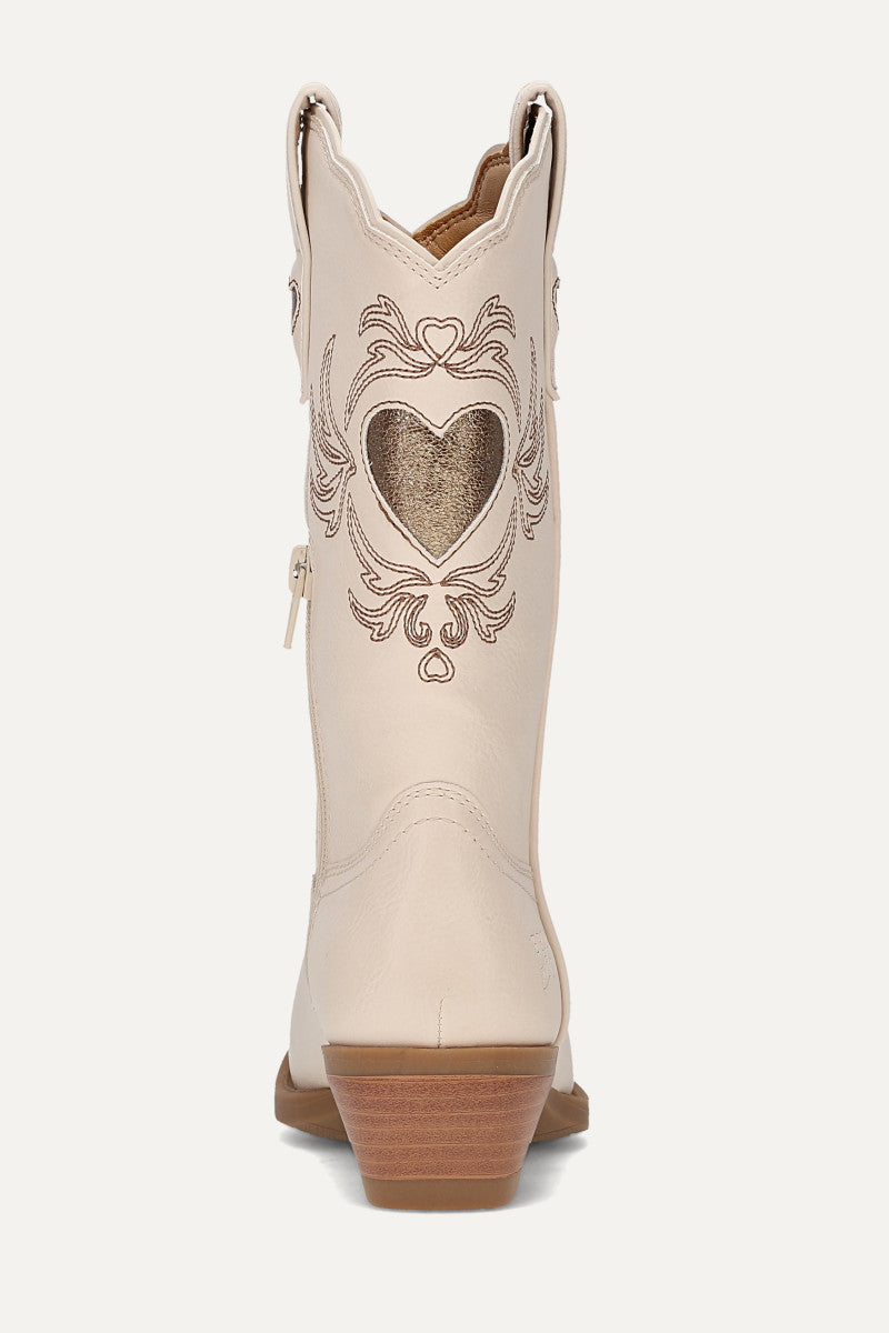 Iyla Heart Deco Girls - Off White - Back