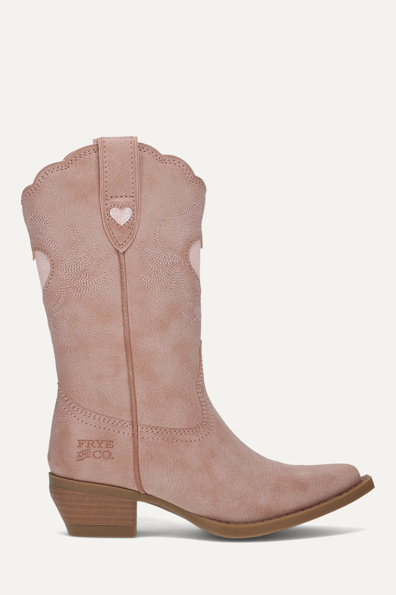Iyla Heart Deco Girls - Dusty Rose - Outside