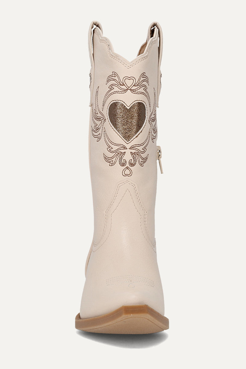 Iyla Heart Deco Girls - Off White - Front