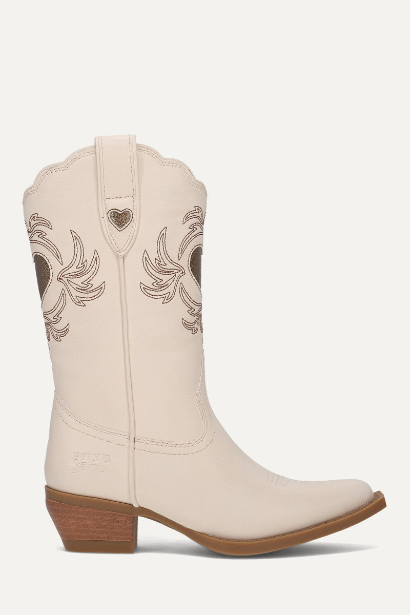 Iyla Heart Deco Girls - Off White - Outside
