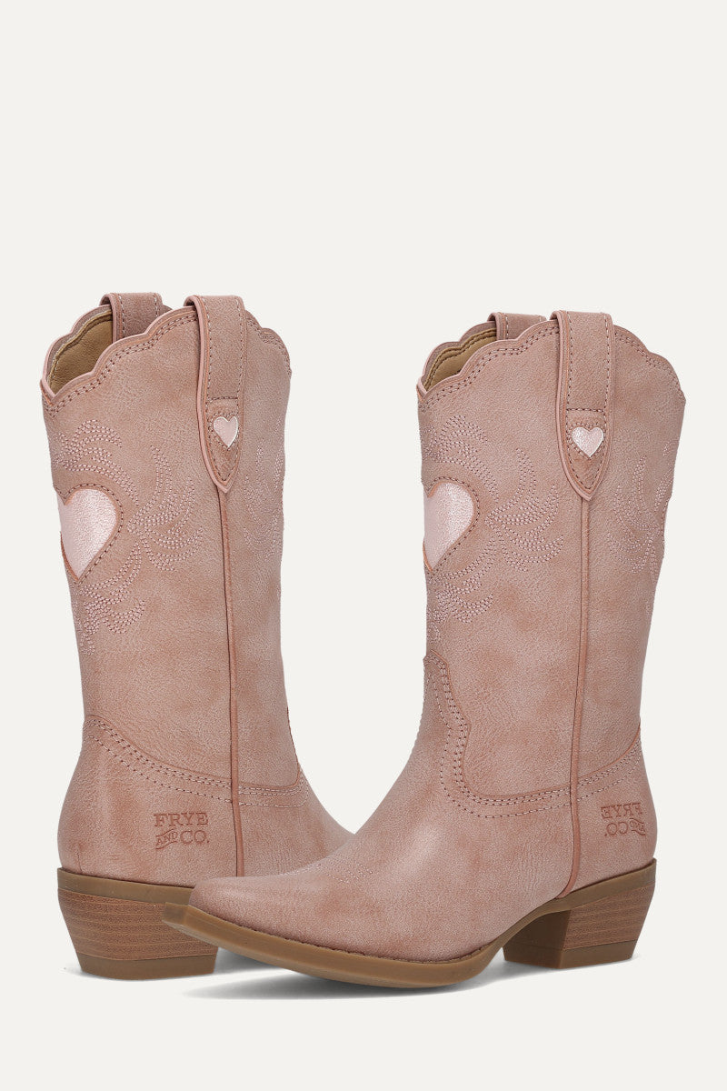 Iyla Heart Deco Girls - Dusty Rose - Pair