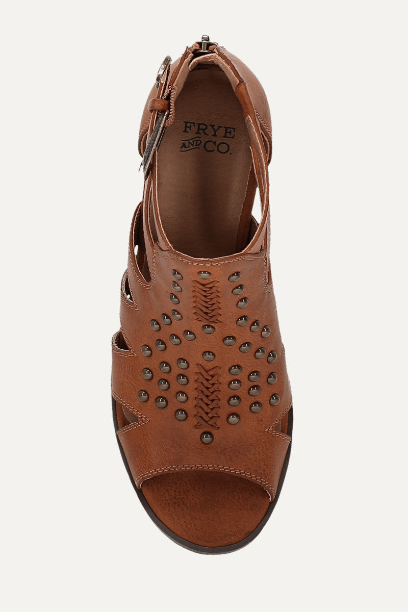 Jolene Stud - Cognac - Top Down