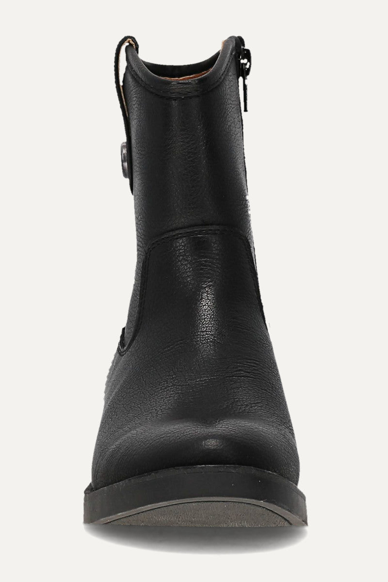 Kellie Button Short Youth - Black - Front