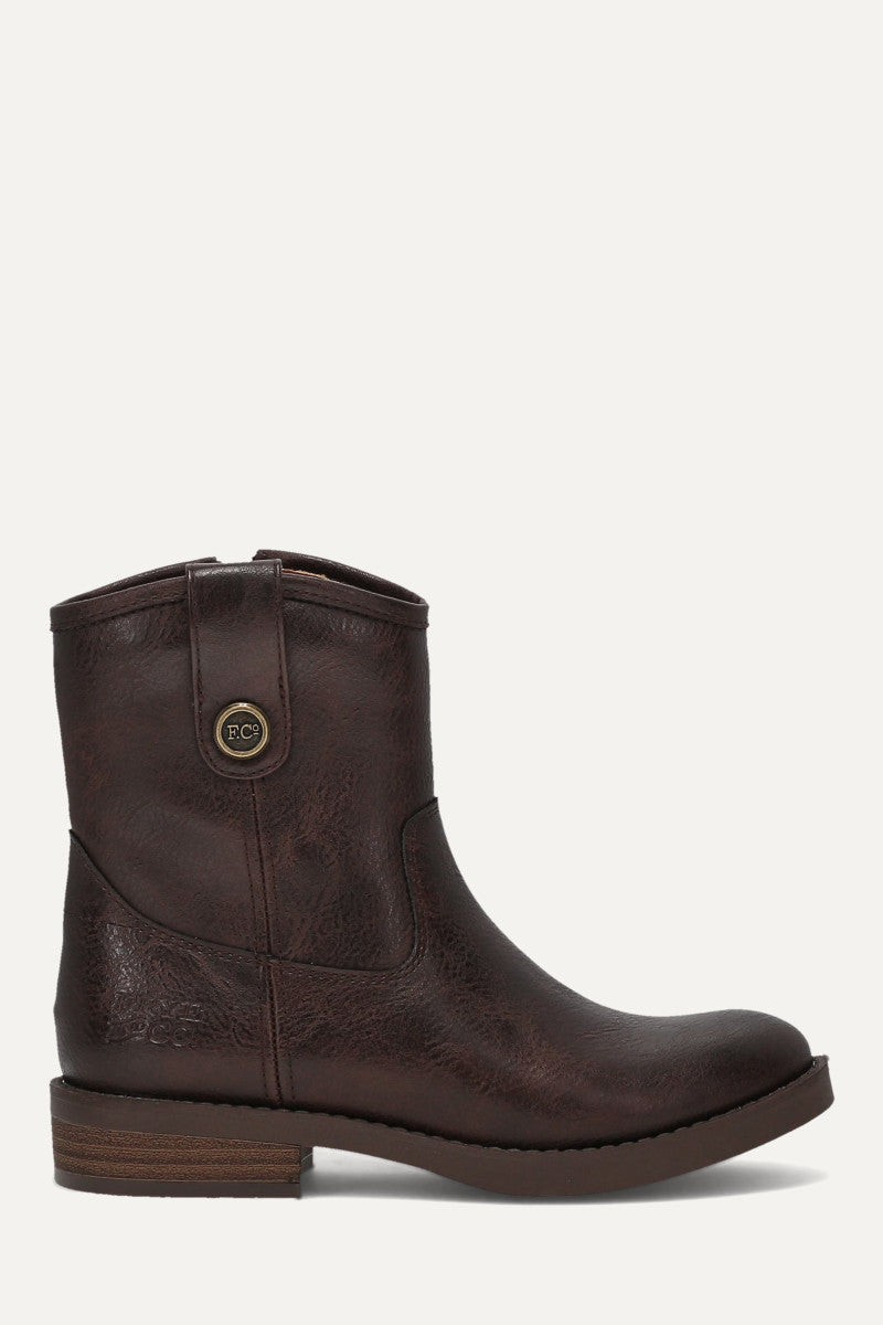 Kellie Button Short Youth - Dark Brown - Outside