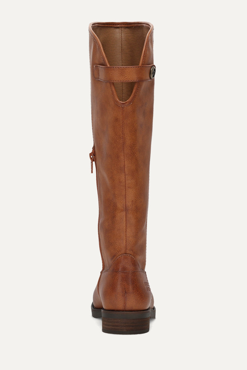 Kellie Button Tall Wc - Cognac - Back