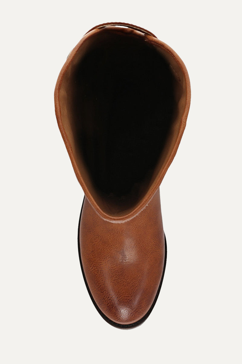 Kellie Button Tall Wc - Cognac - Top Down