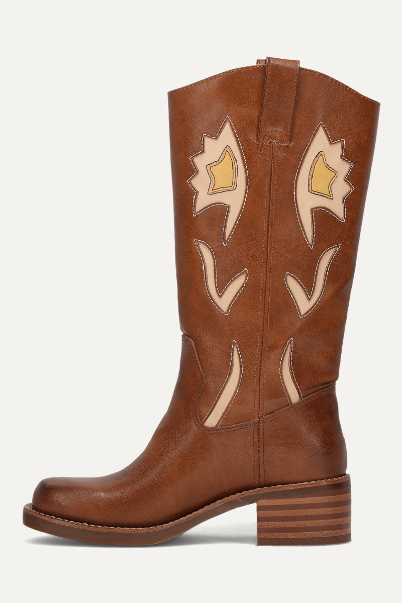 Miranda 10 Flower - Saddle - Inside