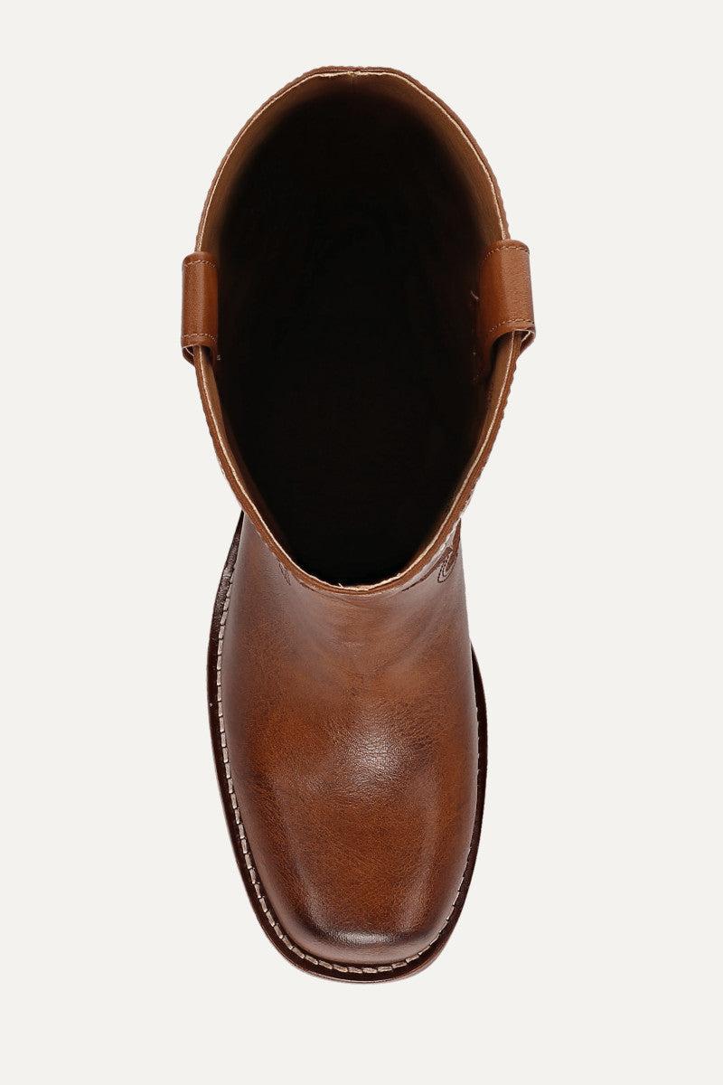 Miranda 10 Flower - Saddle - Top Down