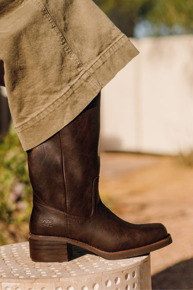 wide calf brown dress boots Chic Wide Calf Dress Boots for Women Brown Knee High Boots