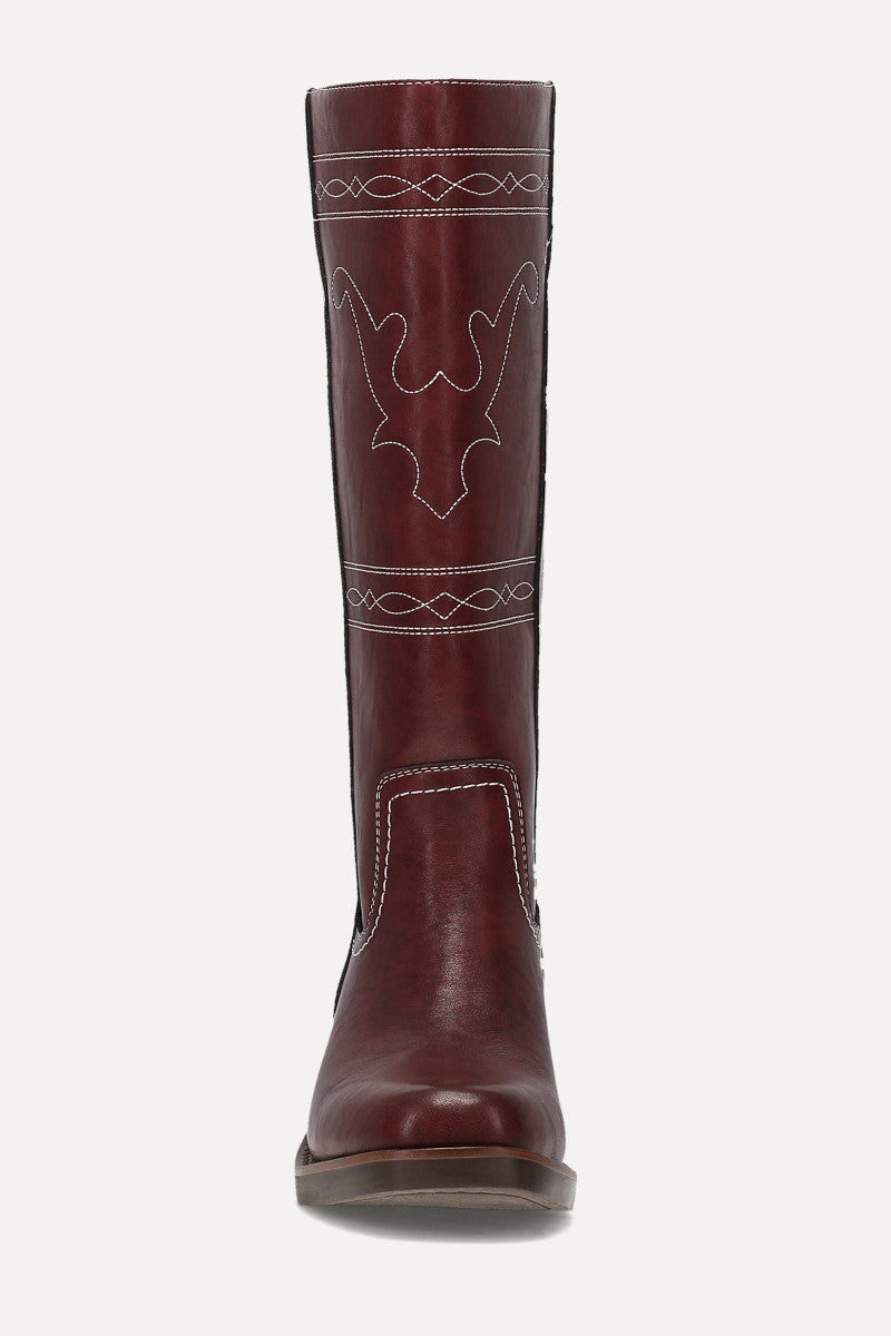 Miranda Bridle Stitch - Maroon - Front