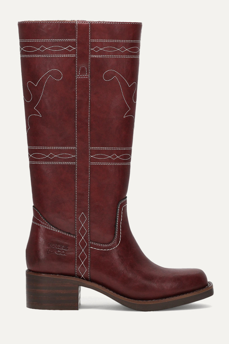 Miranda Bridle Stitch - Maroon - Outside