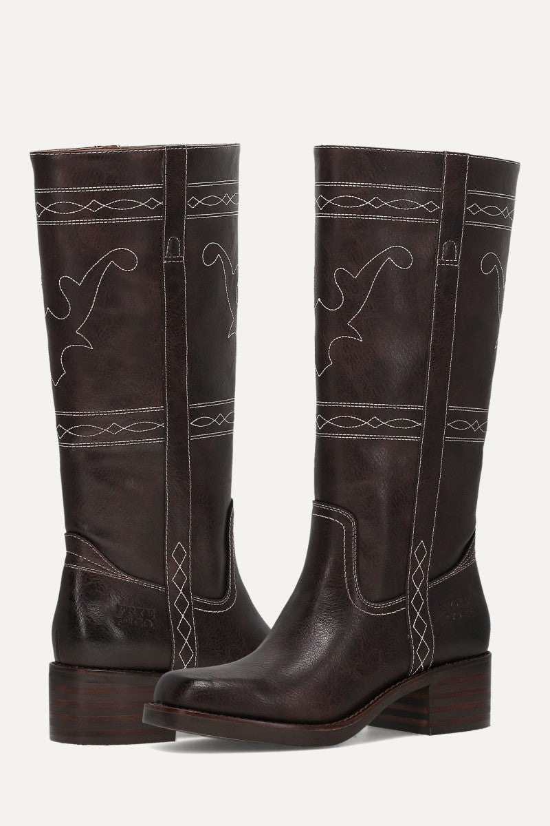 Miranda Bridle Stitch - Dark Brown - Pair