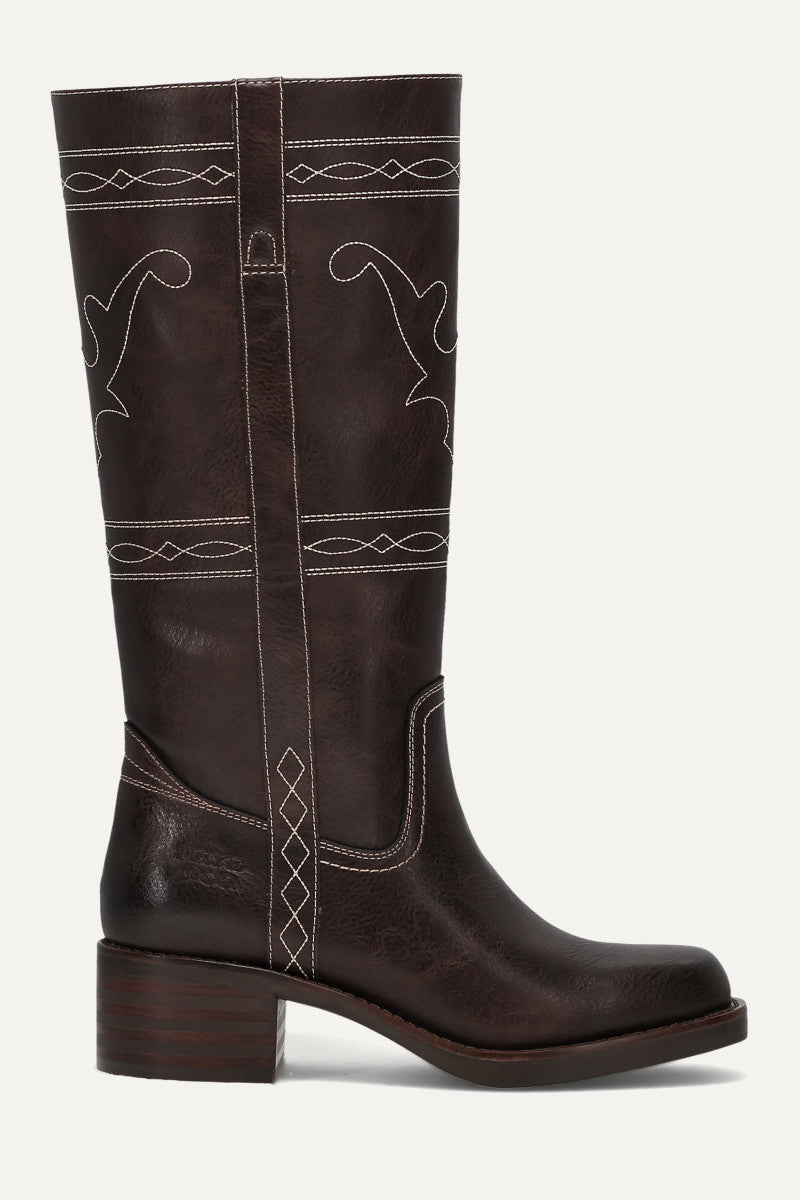 Miranda Bridle Stitch - Dark Brown - Outside