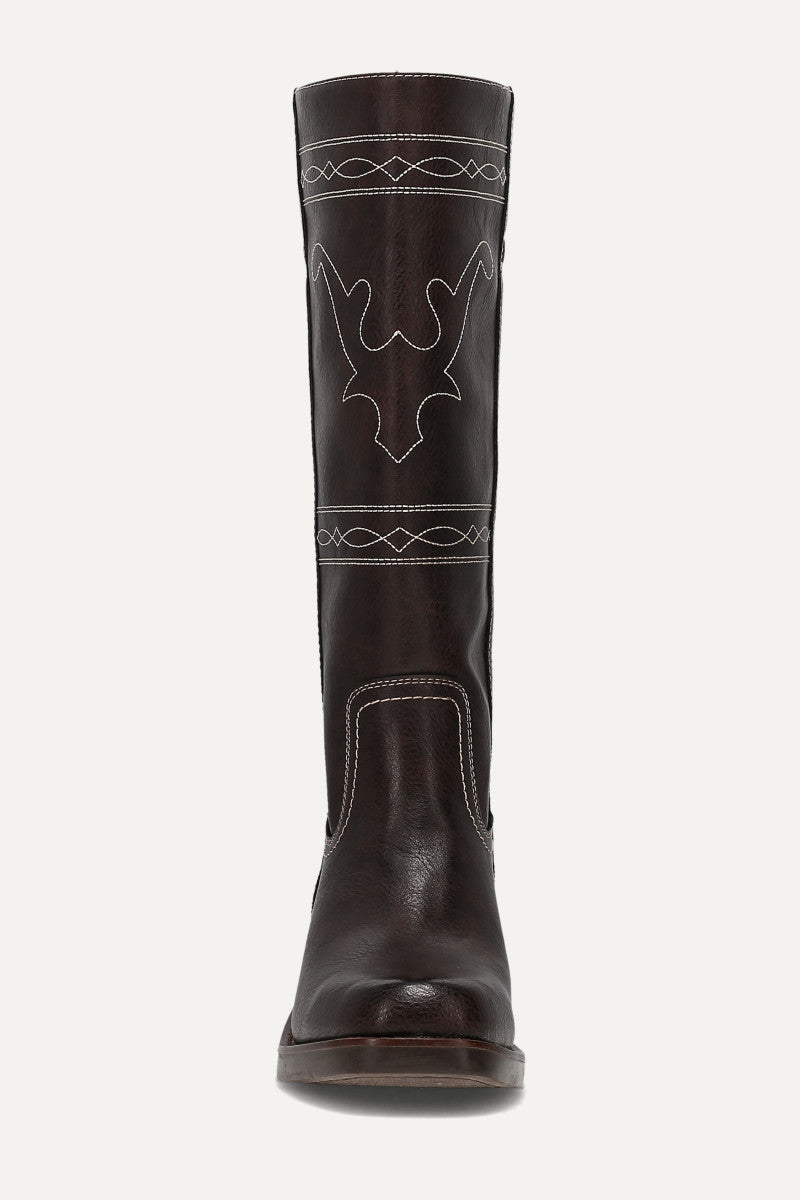 Miranda Bridle Stitch - Dark Brown - Front