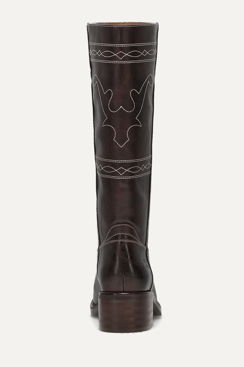 Miranda Bridle Stitch - Dark Brown - Back