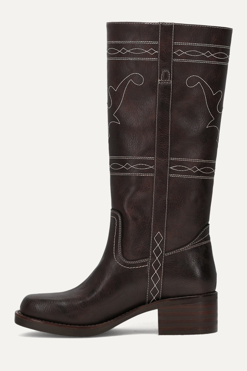 Miranda Bridle Stitch - Dark Brown - Inside