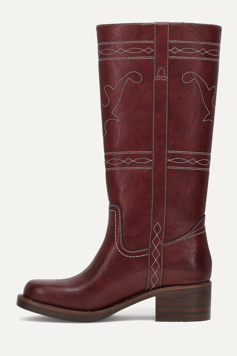 Miranda Bridle Stitch - Maroon - Inside