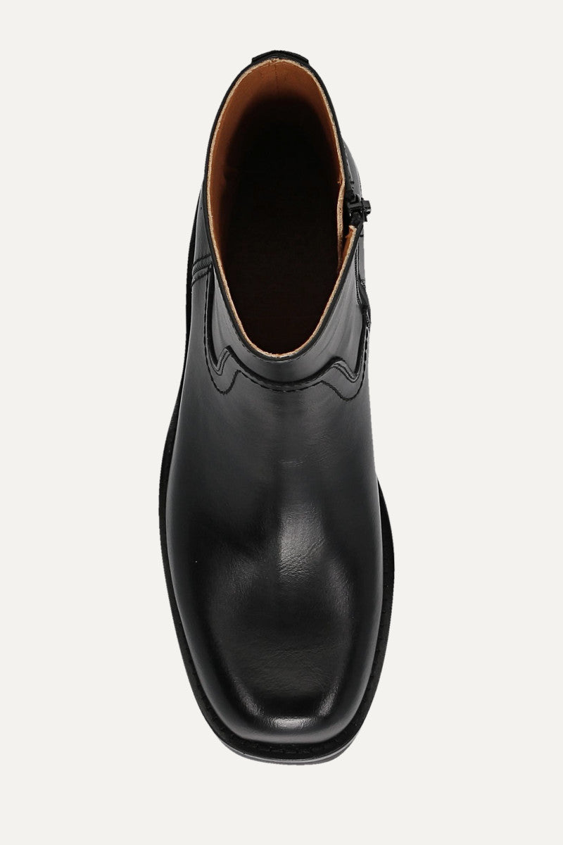 Miranda Low Zip - Black - Top Down