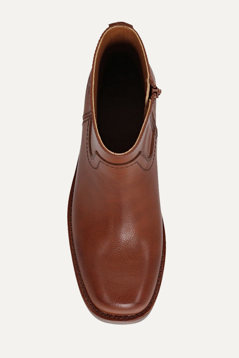 Miranda Low Zip - Whiskey - Top Down