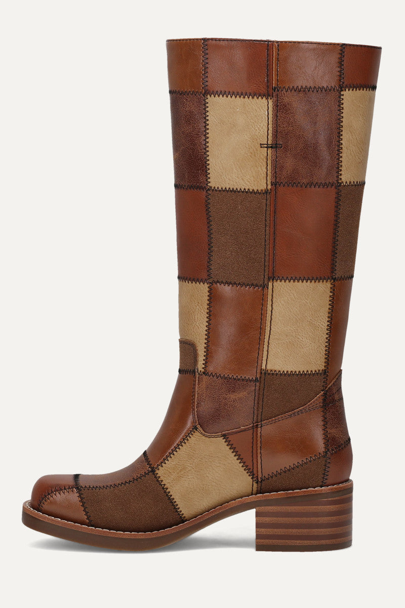 Miranda Patchwork - Whiskey Tonal Patchwork - Inside