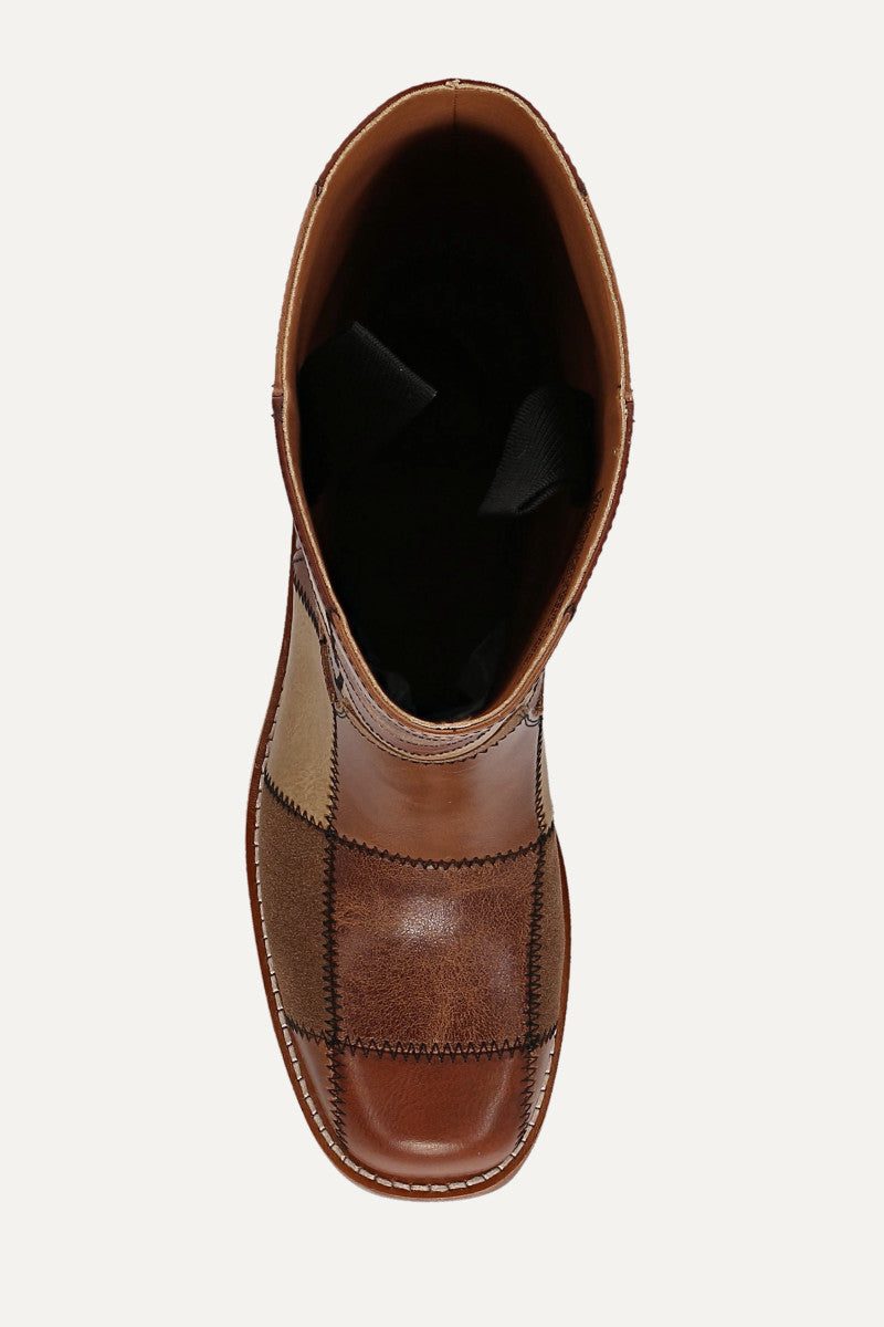Miranda Patchwork - Whiskey Tonal Patchwork - Top Down