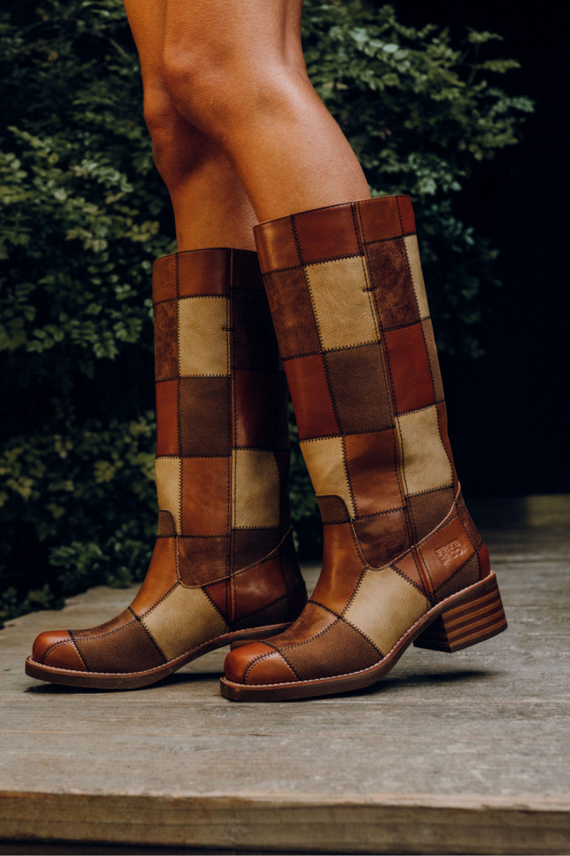 Miranda Patchwork - Whiskey Tonal Patchwork - Outside