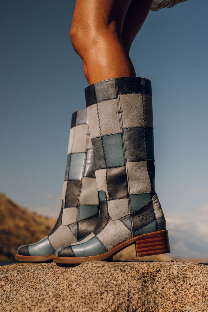 Miranda Patchwork - Denim Patchwork - Outside