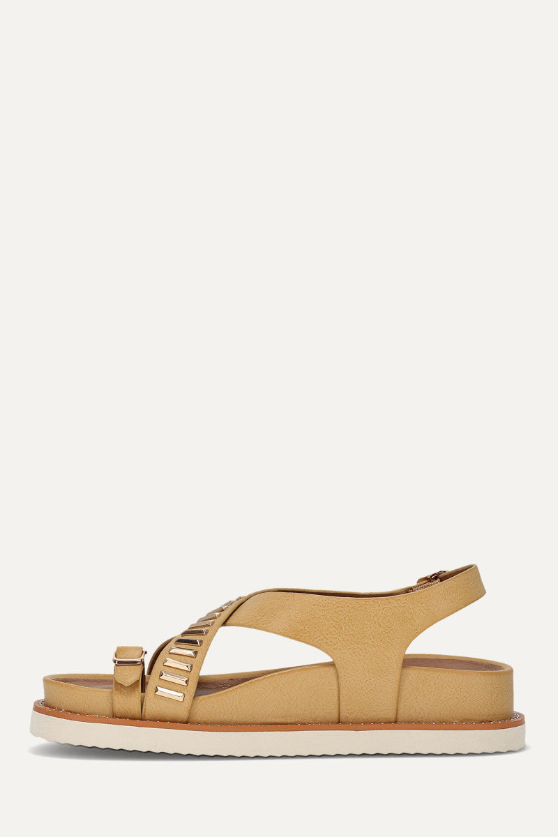 Ramblyn Cross Strap - Light Flax - Inside