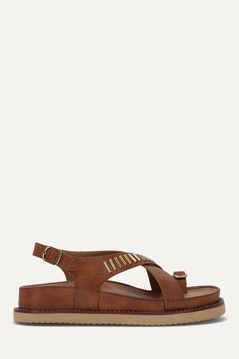 Ramblyn Cross Strap - Caramel - Outside