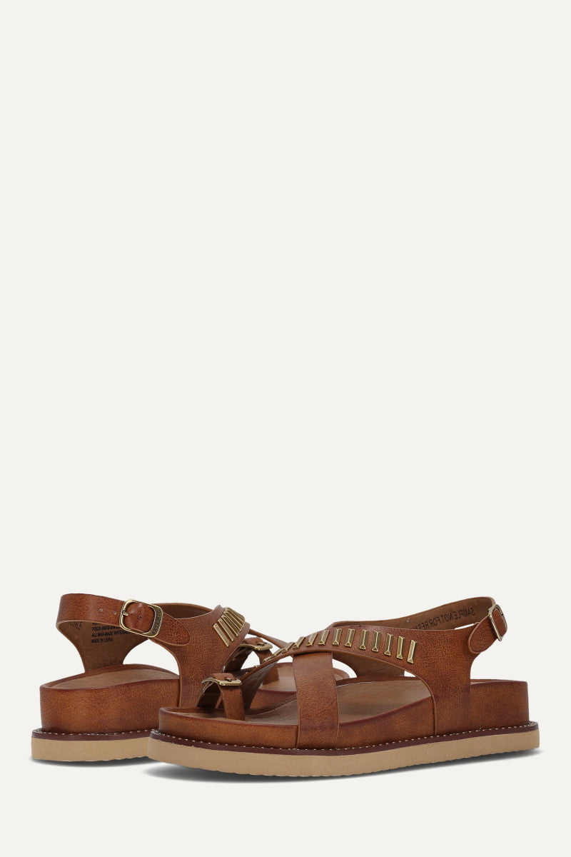 Ramblyn Cross Strap - Caramel - Pair