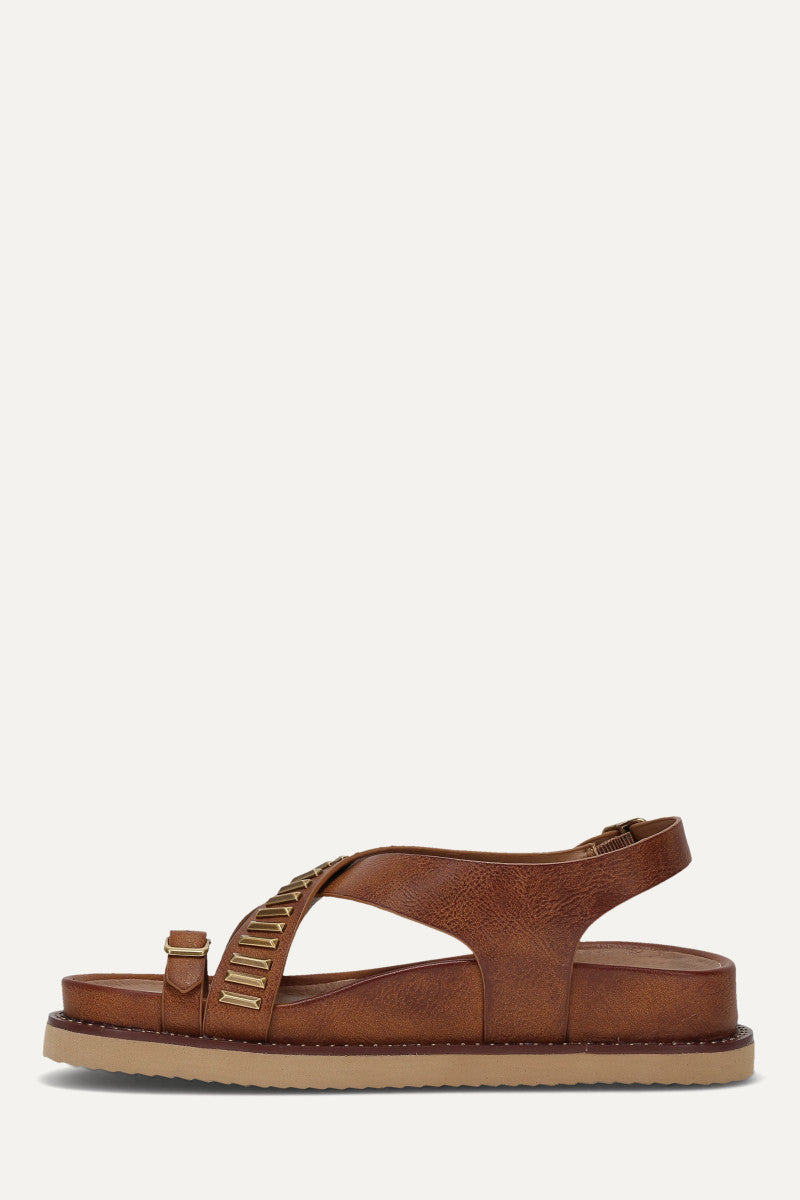Ramblyn Cross Strap - Caramel - Inside