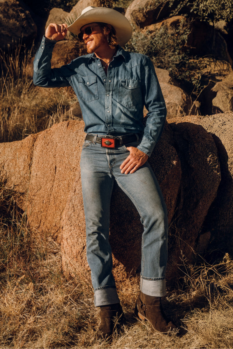 Roger Engineer Harness - Dark Brown - Front