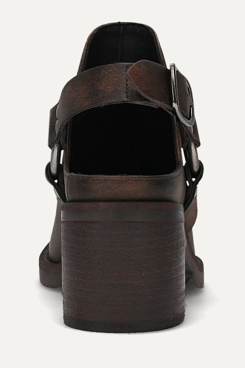 Tessy Harness Mule - Whiskey - Back