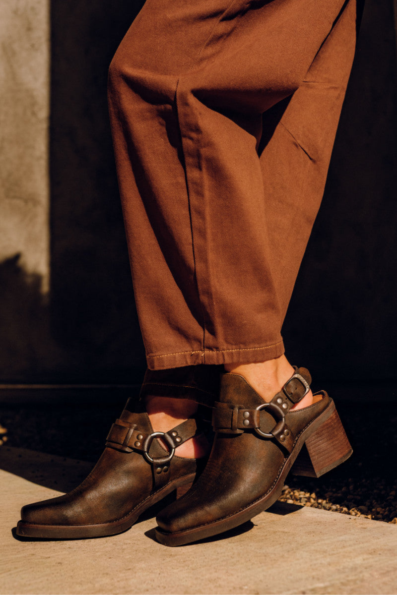 Tessy Harness Mule - Whiskey - Outside
