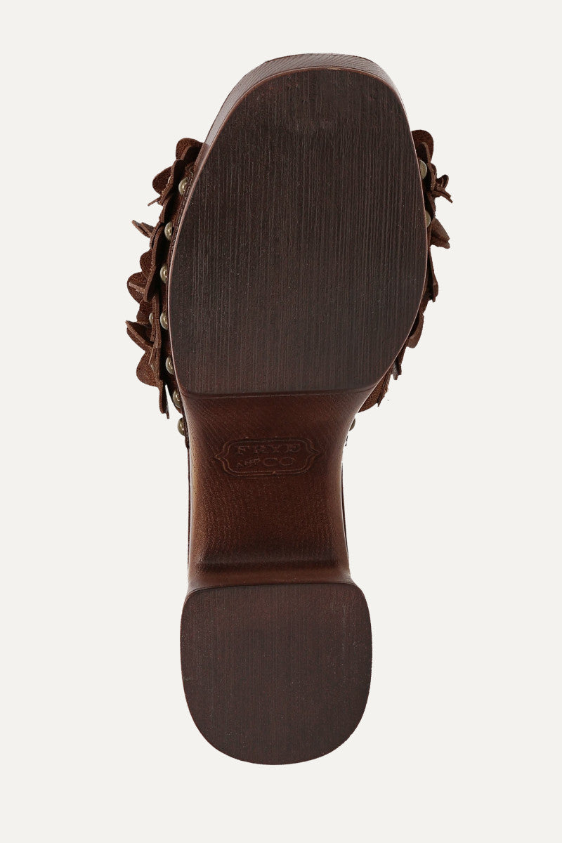 Wylie Flower Slide - Auburn - Sole