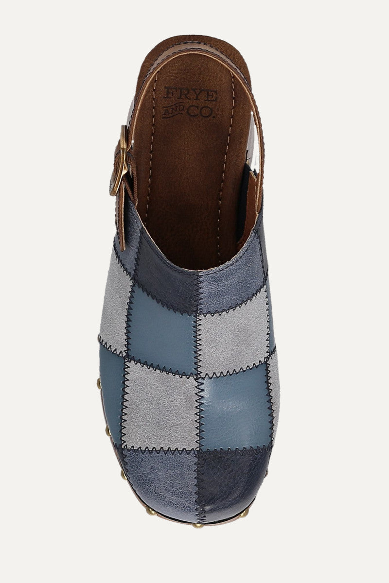Wylie Patchwork Clog - Denim - Top Down