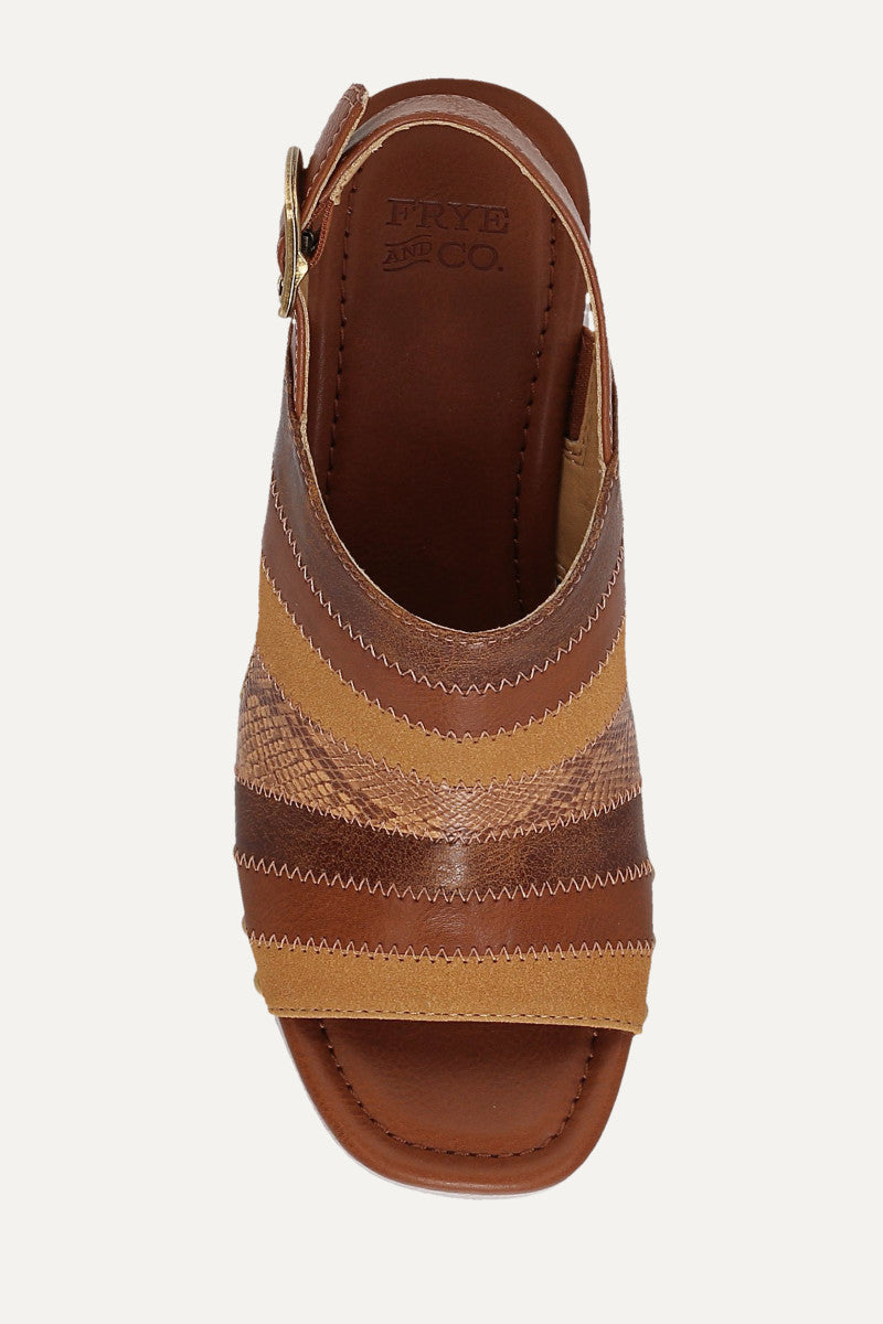 Wylie Patchwork - Mixed Cognac - Top Down