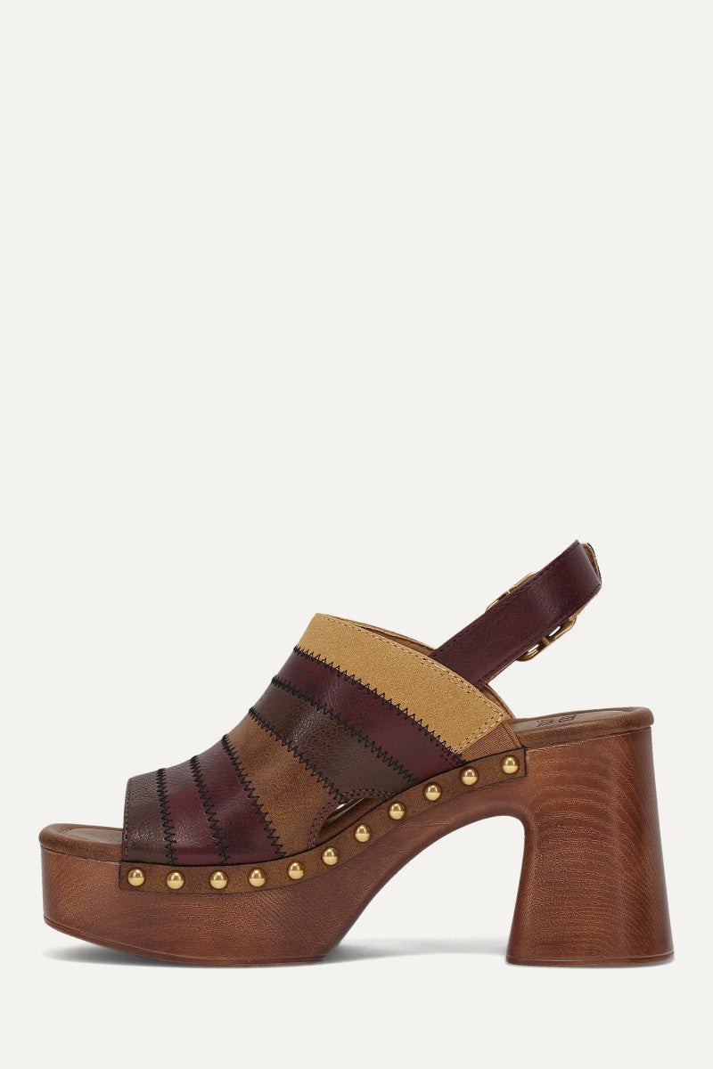 Wylie Patchwork - Maroon Multi - Inside