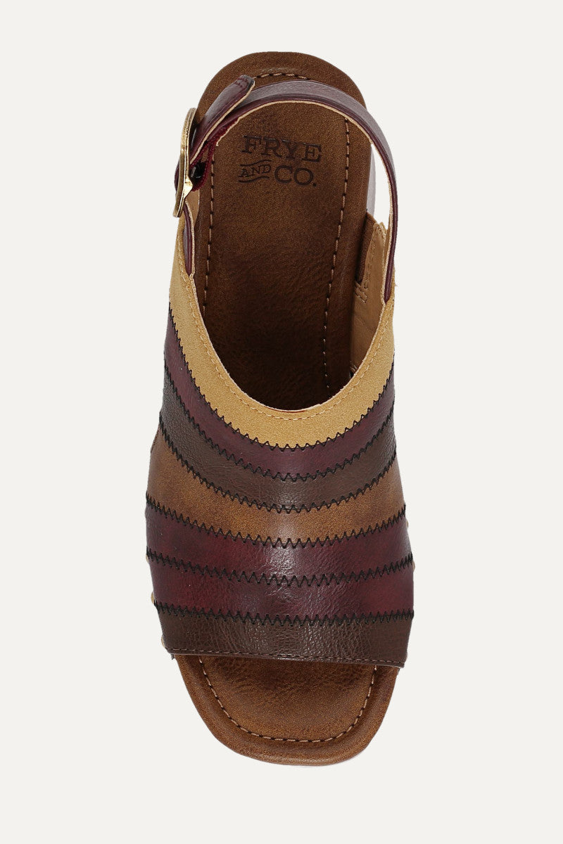 Wylie Patchwork - Maroon Multi - Top Down