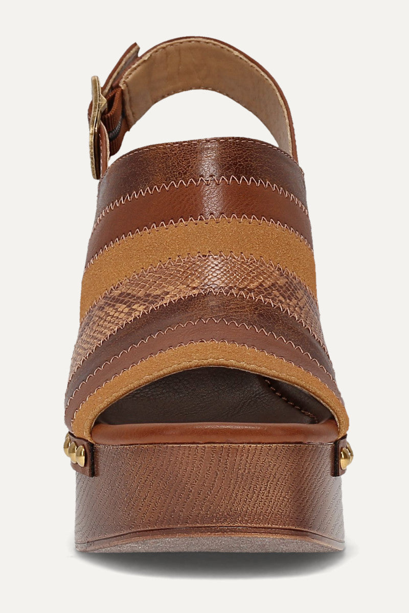Wylie Patchwork - Mixed Cognac - Front