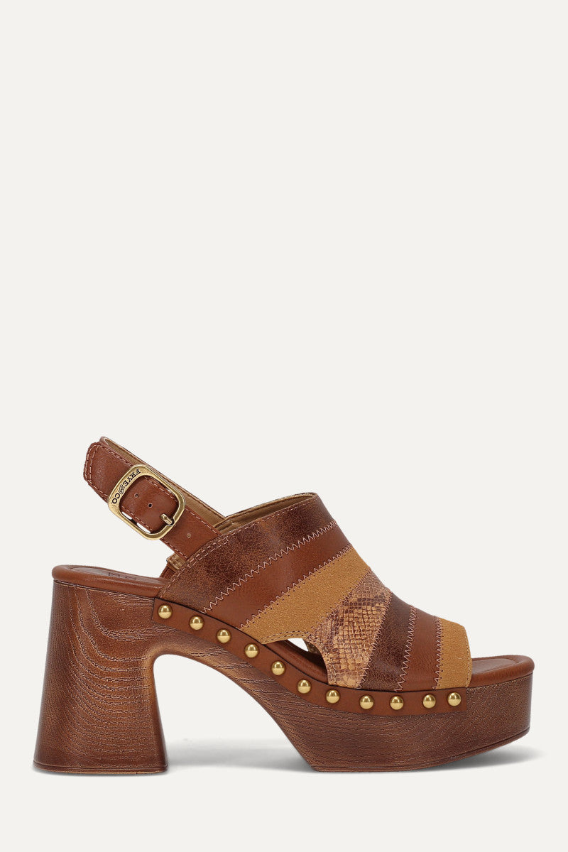 Wylie Patchwork - Mixed Cognac - Outside